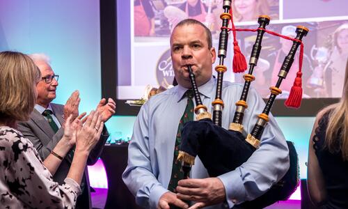 Charlie Russell - Bagpiping at the 2018 Conference