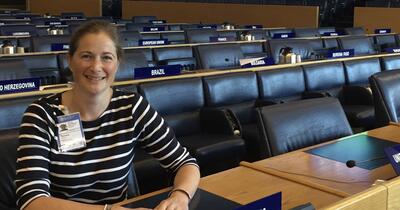 Vicky Robinson at FAO Headquarters in Rome