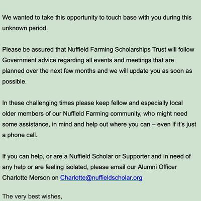 Nuffield News 18th March