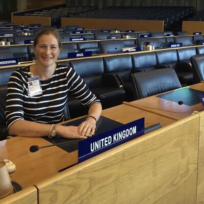 Vicky Robinson at FAO Headquarters in Rome