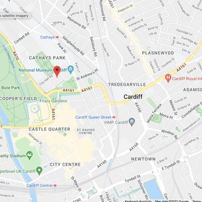 Map of Cardiff